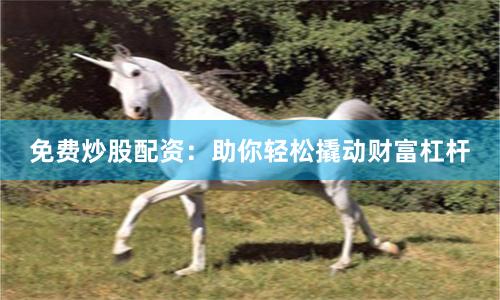 免费炒股配资：助你轻松撬动财富杠杆